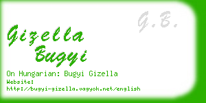 gizella bugyi business card